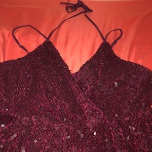 Maroon Sparkly Romper